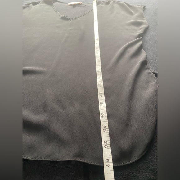 Philosophy Cotton Blend Blouse Sheer Front solid Back V Neck Sleeveless. Size XS - Picture 6 of 8